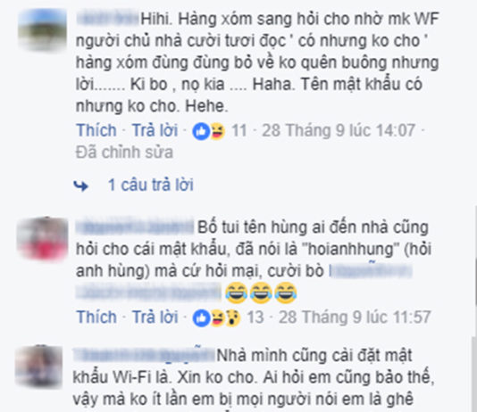 mật khẩu wifi